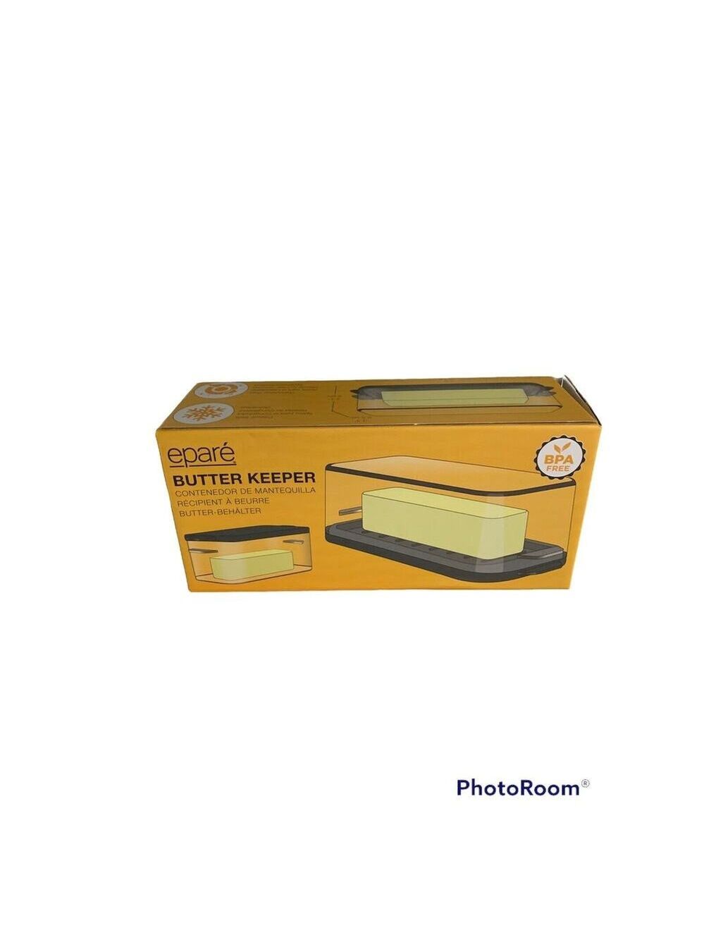 Epare Butter Keeper Dish Container w/ Lid New In Box Eastern Western Butter